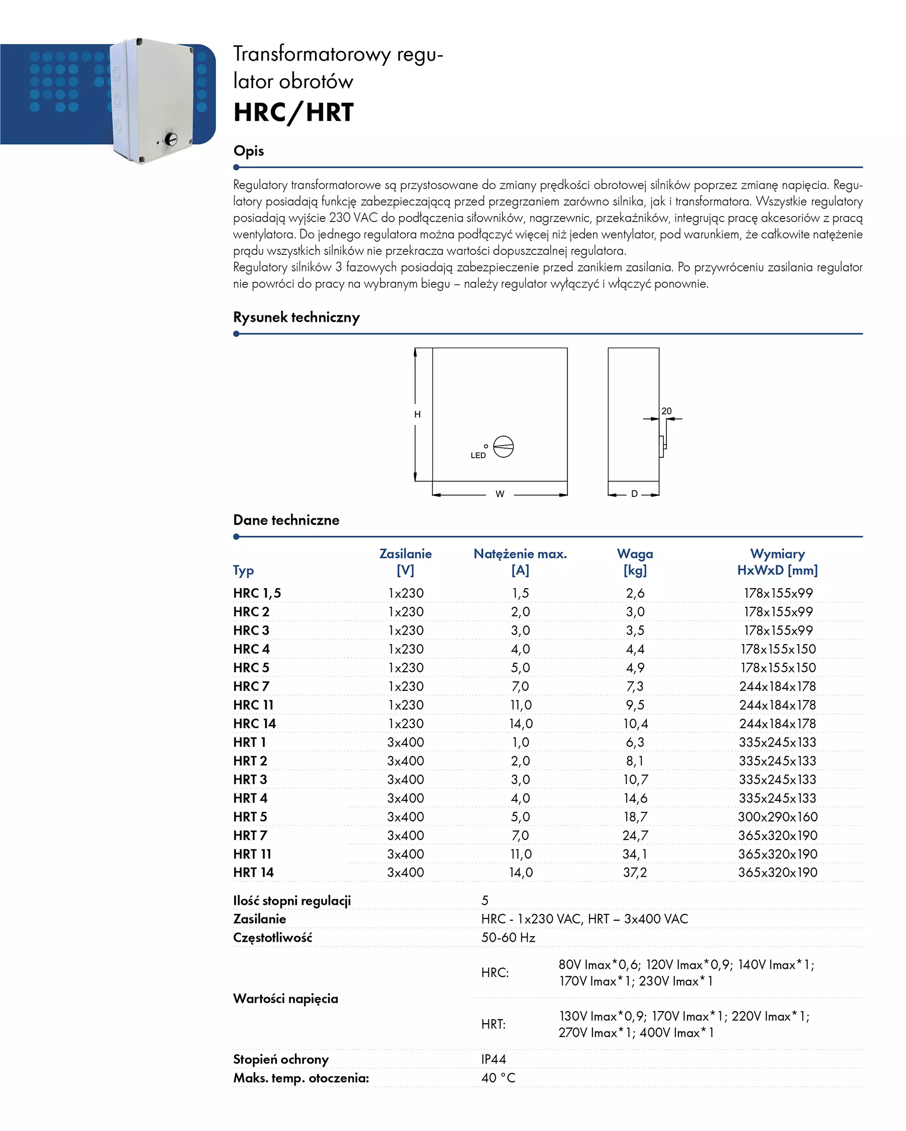 regulator-obrotow-havaco-hrc-hrt-hrtex-karta-katalogowa