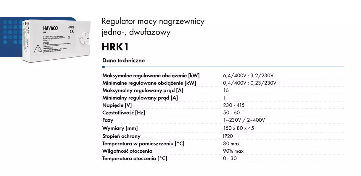 regulator-mocy-nagrzewnicy-HAVACO-HRK1