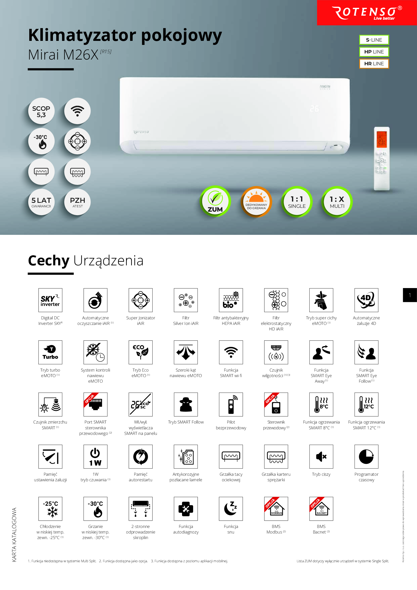 Klimatyzator-pokojowy-Rotenso-Mirai-wifi-26-kW-karta-katalogowa
